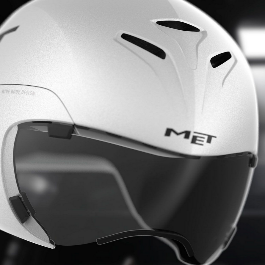 Casco Met Drone Wide Body 2 - Bianco Met Helmets