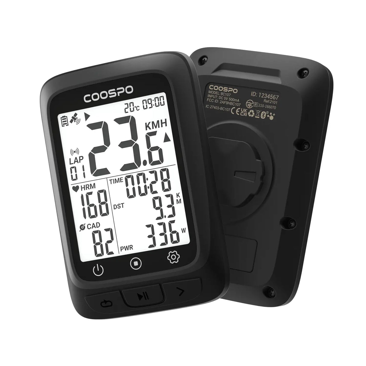Ciclocomputer Coospo Gps BC107 - Nero