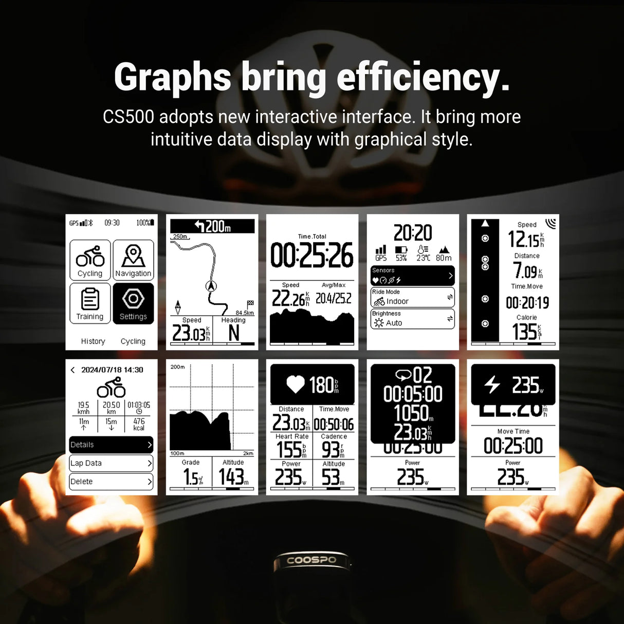 Ciclocomputer Coospo Gps CS500 - Nero COOSPO