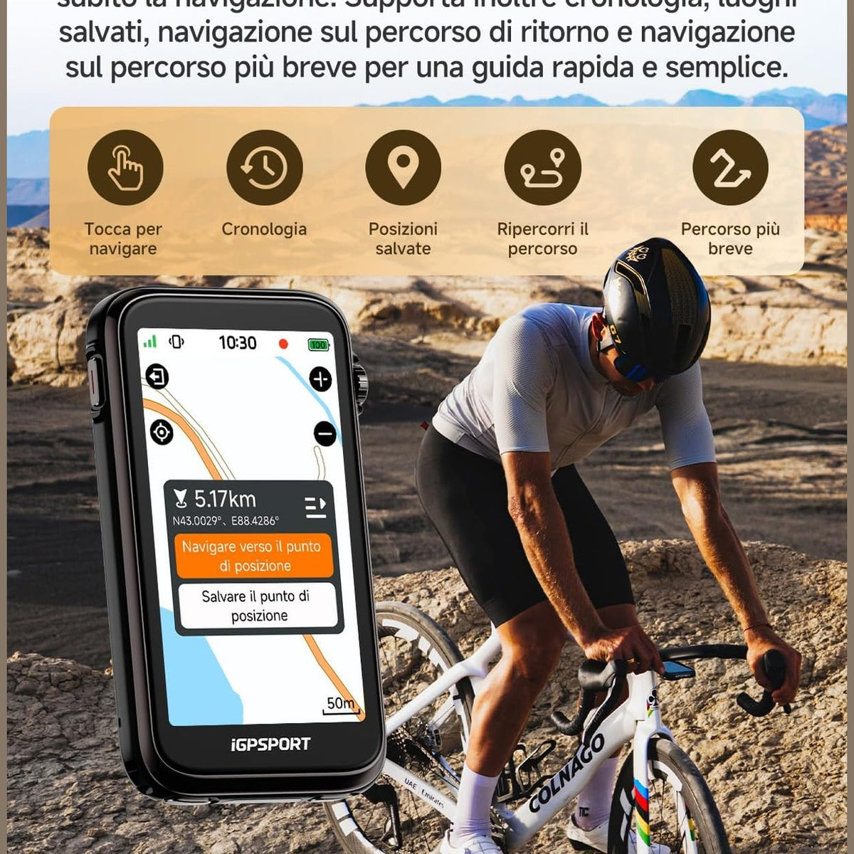 GPS-Fahrradcomputer iGPSPORT BiNavi Ultra - Schwarz