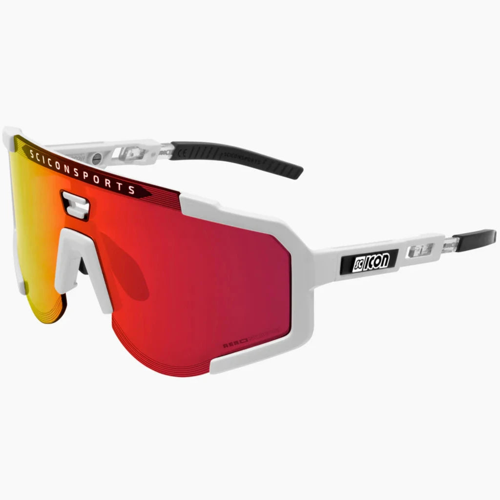 Occhiali Scicon Aeroscope - Bianco Multimirror rosso - N