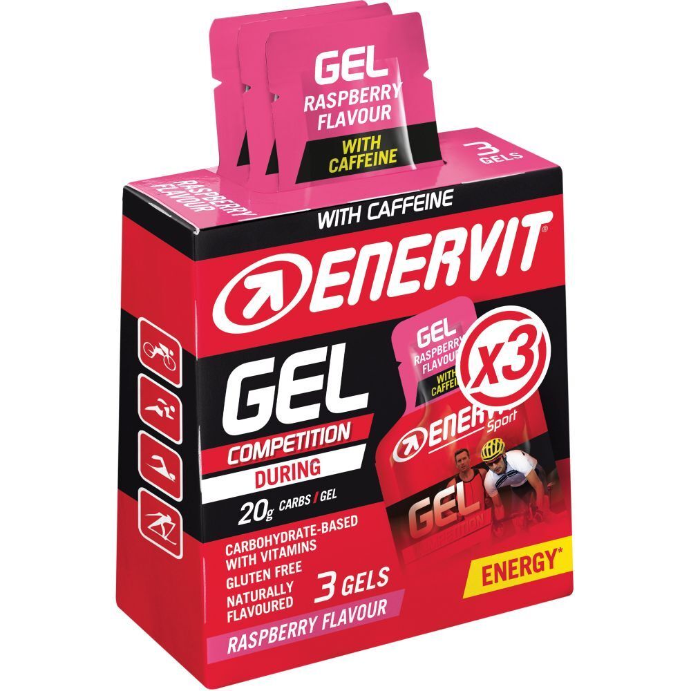 Enervit Gel Lampone con caffeina Astuccio da 3 Enervit