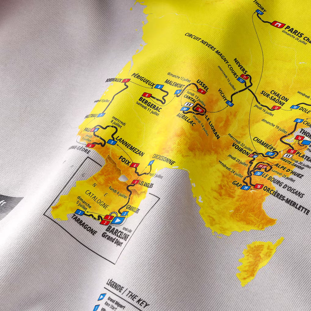 Tour de France Parcours 2026 hoodie - Grau