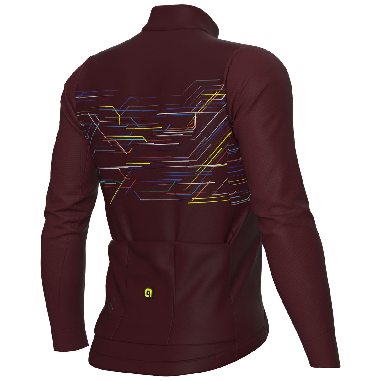 Maglia maniche lunghe Ale PR-E Megabyte - Bordeaux - N
