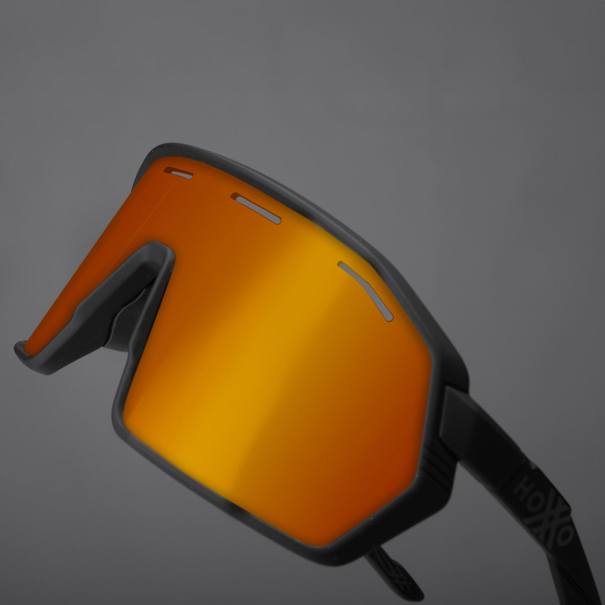 Occhiali Hoxxo Tephra Air lente arancio - Nero opaco - P