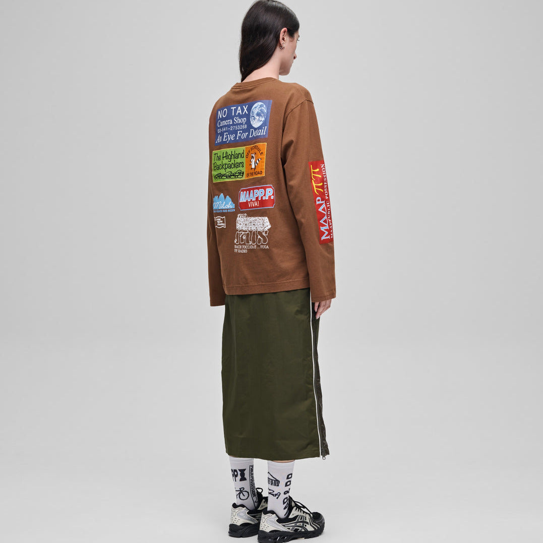 T-shirt maniche lunghe Maap Public Possession - Marrone
