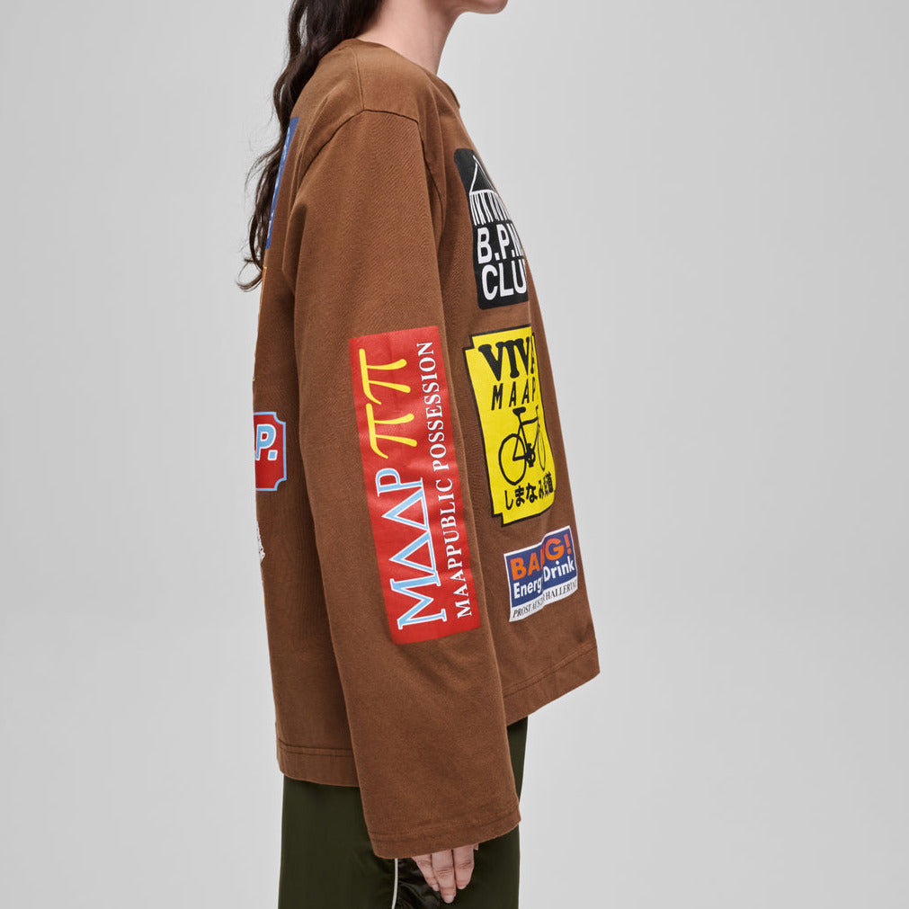 T-shirt maniche lunghe Maap Public Possession - Marrone