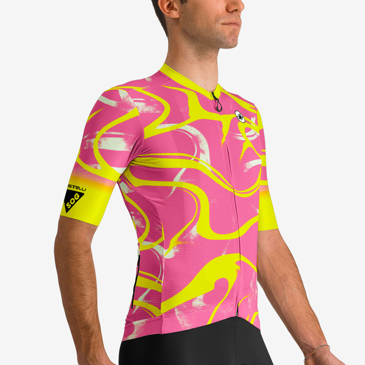 Maglia Castelli Espresso SOG Ltd - Rosa giallo Castelli