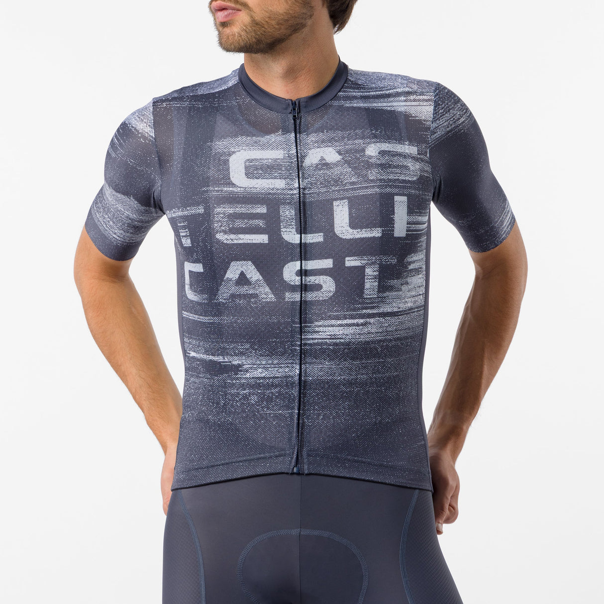 Maglia Castelli Stratus Logo - Blu Castelli