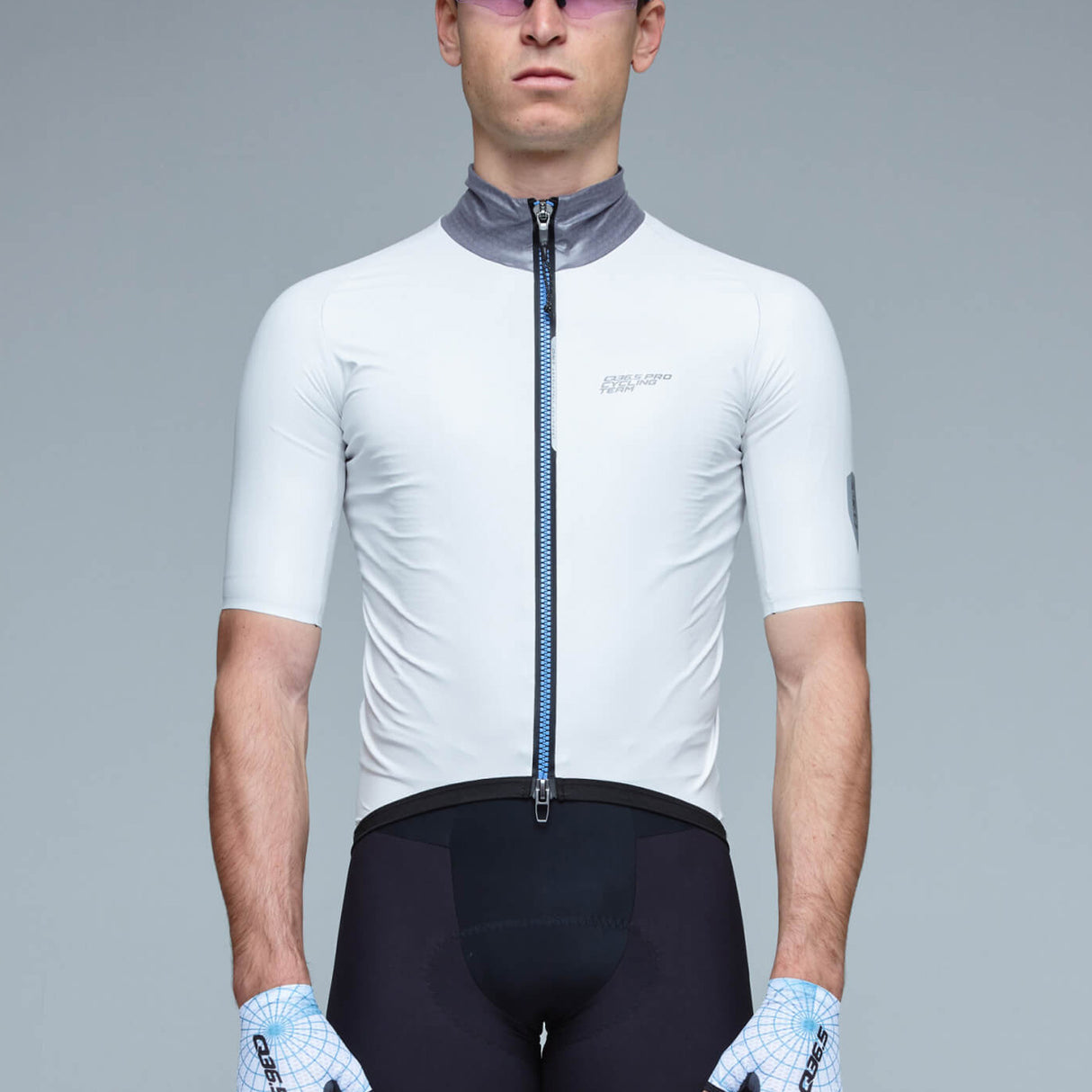 Maglia Q36.5 Pro Cycling Team Rain Shell Aero - Bianco Q36.5