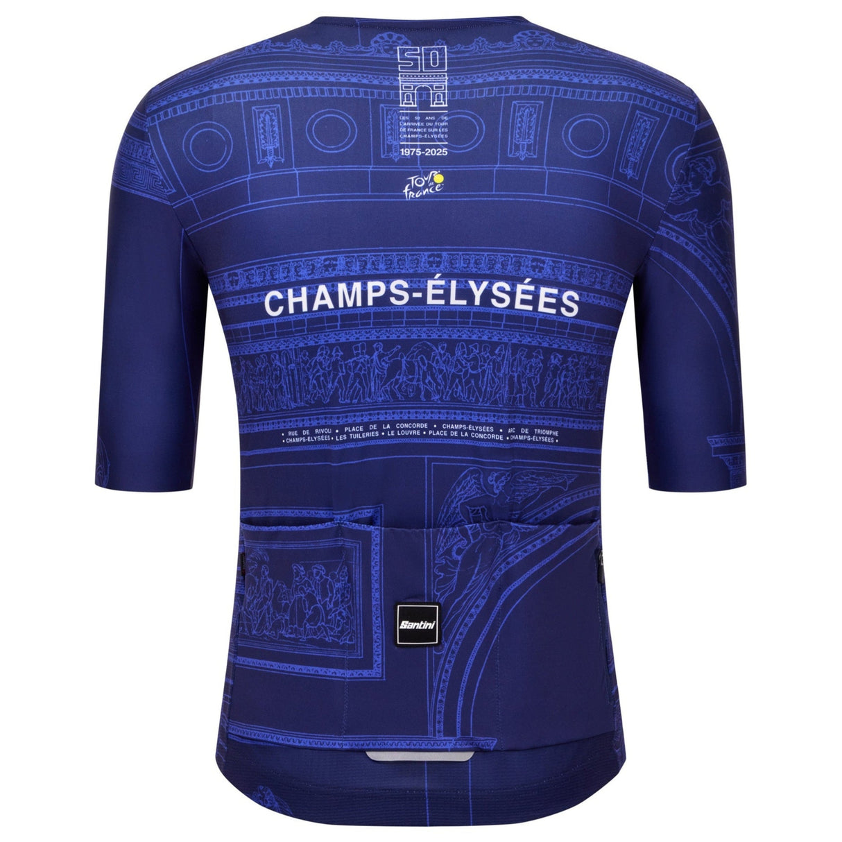 Maglia Santini Tour de France Arc de Triomphe - Blu Santini