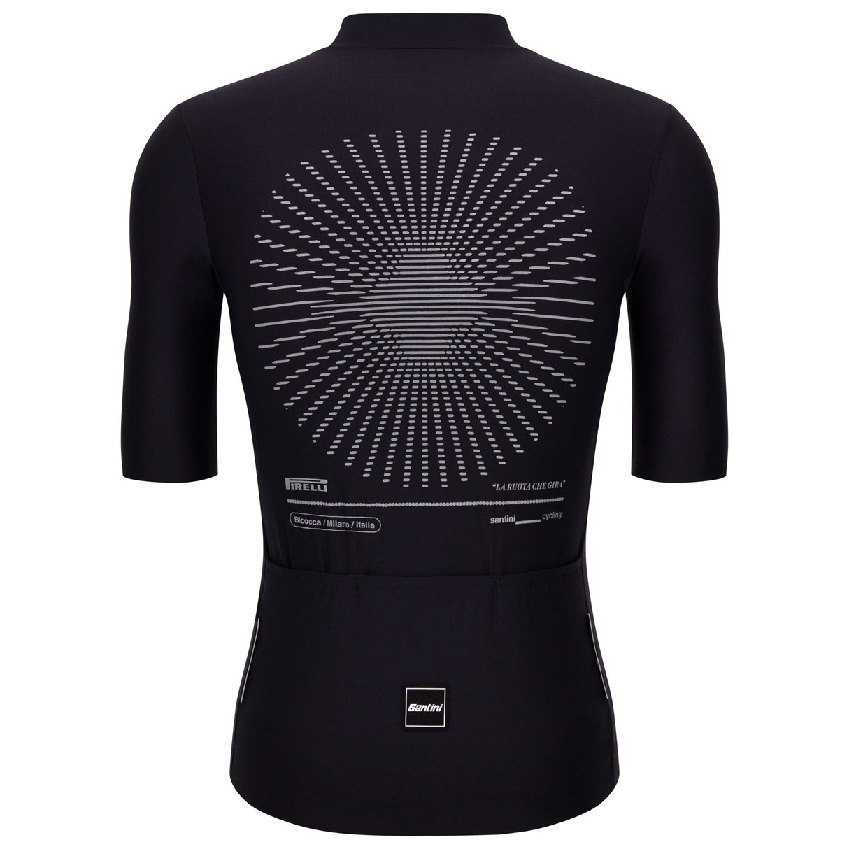 Maglia Santini x PIRELLI Ruota - Nero Santini