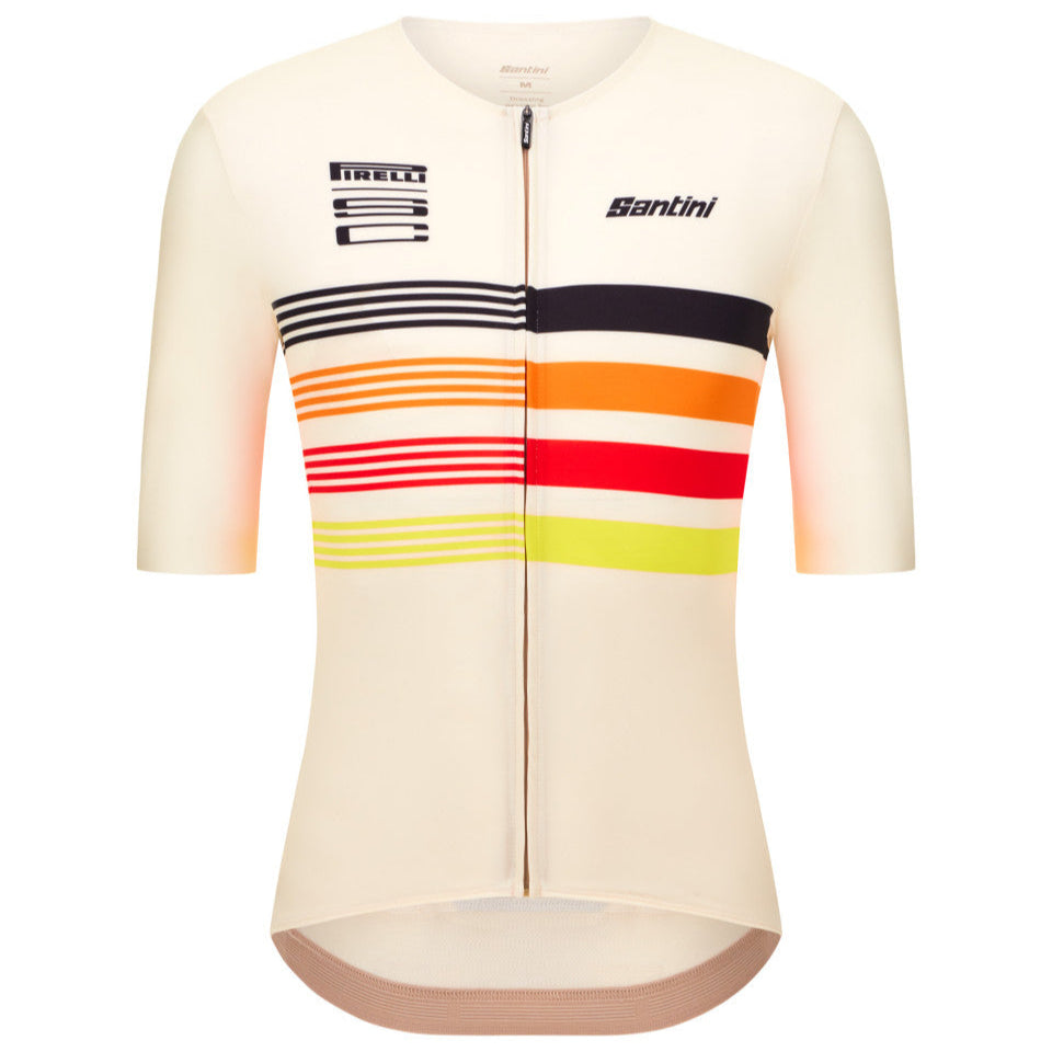 Maglia Santini x PIRELLI Tape - Bianco Santini
