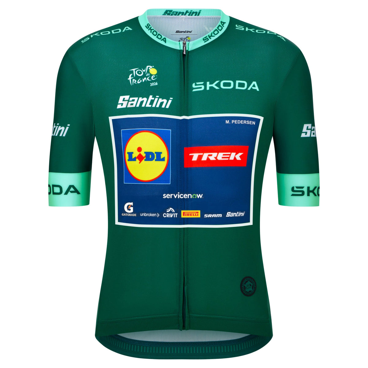 Grünes Trikot Santini Lidl Trek 2026 - Mads Pedersen