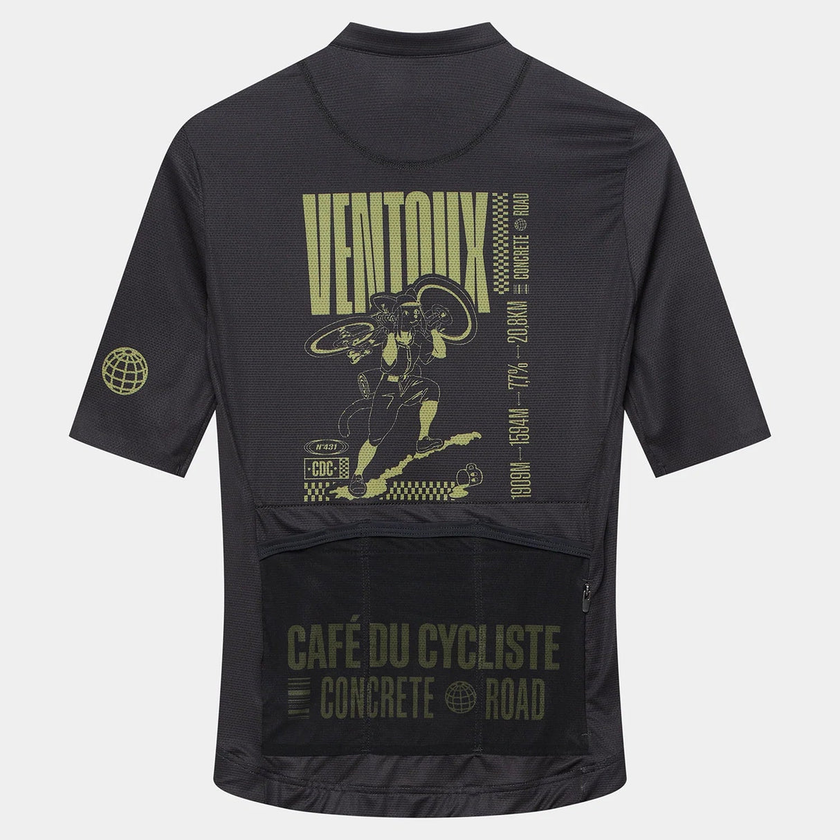 Maglia donna Cafe du Cycliste Ventoux - Nero Café du Cycliste