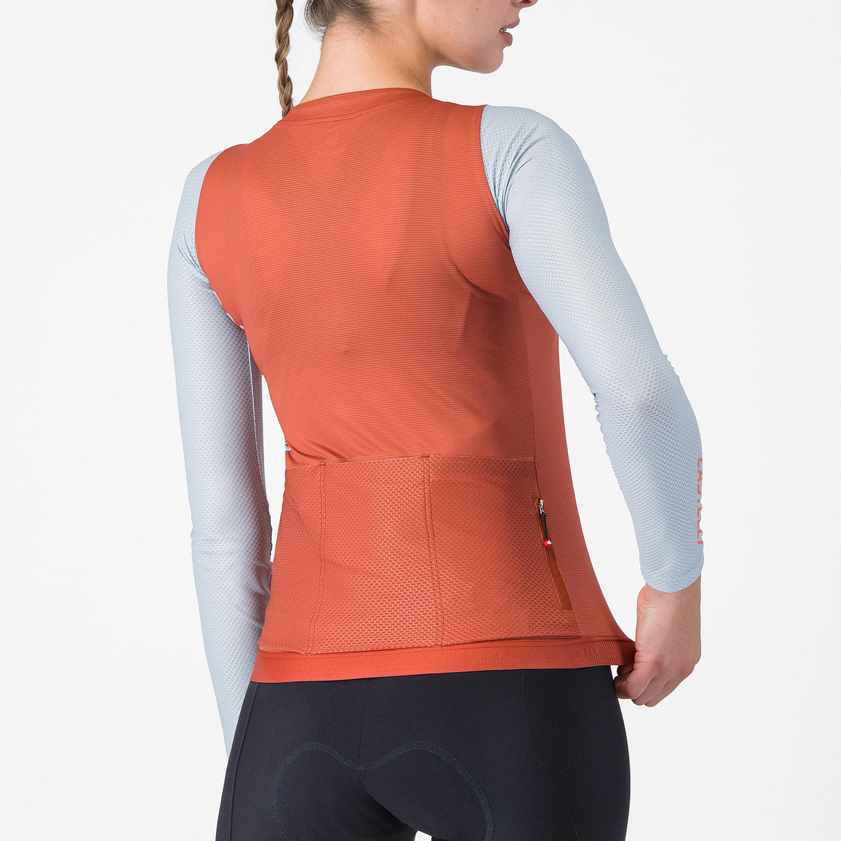 Maglia donna maniche lunghe Castelli Corretto - Arancio Castelli