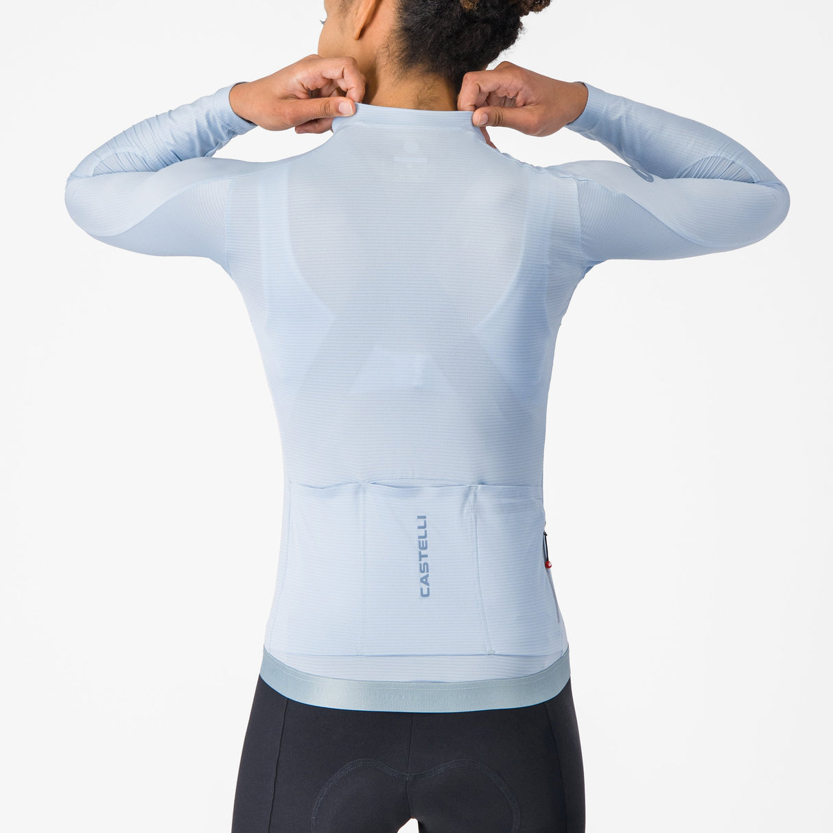 Maglia donna maniche lunghe Castelli Espresso 2 - Azzurro Castelli
