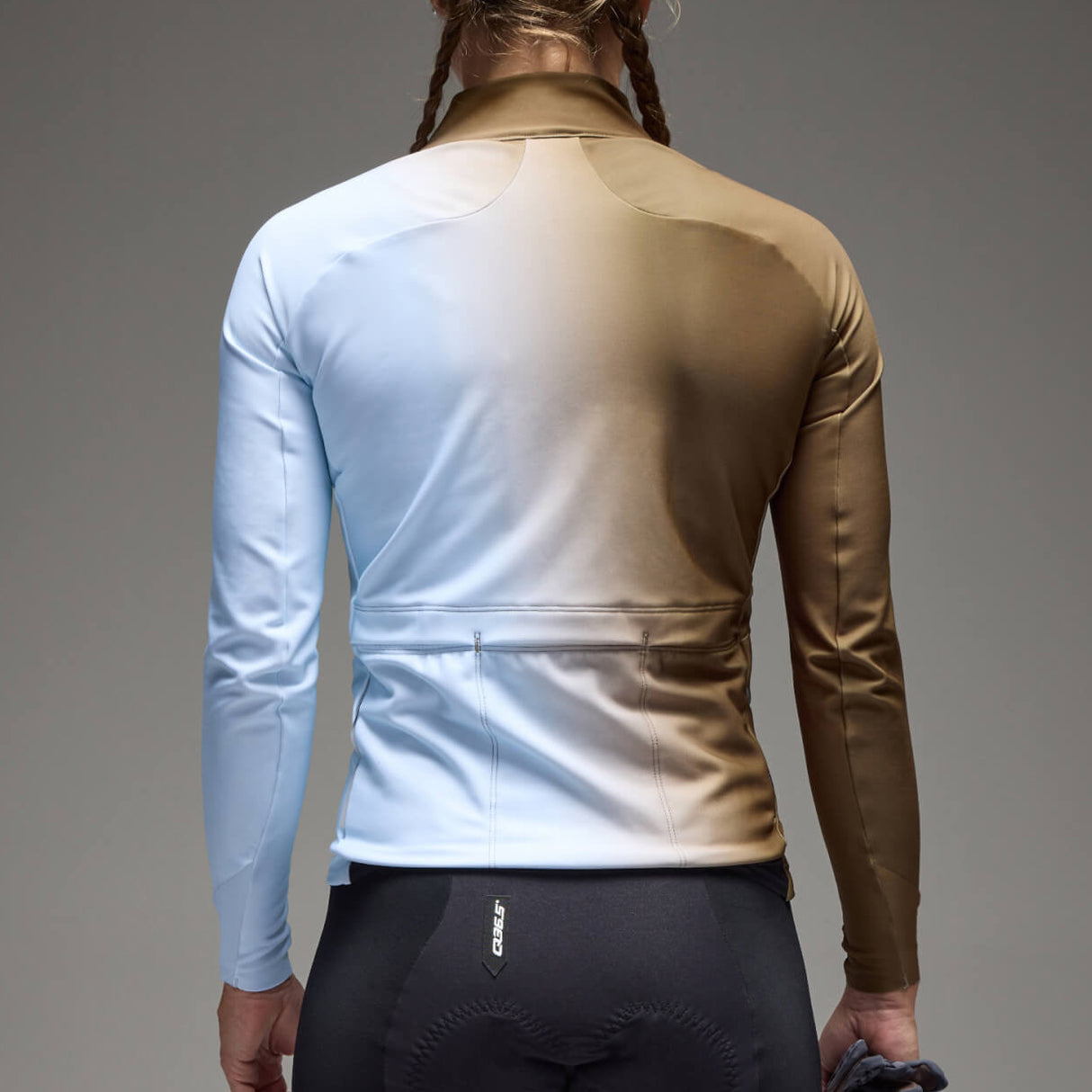 Maillot mujer manga larga Q36.5 Gregarius Hybrid Big Fade - Verde