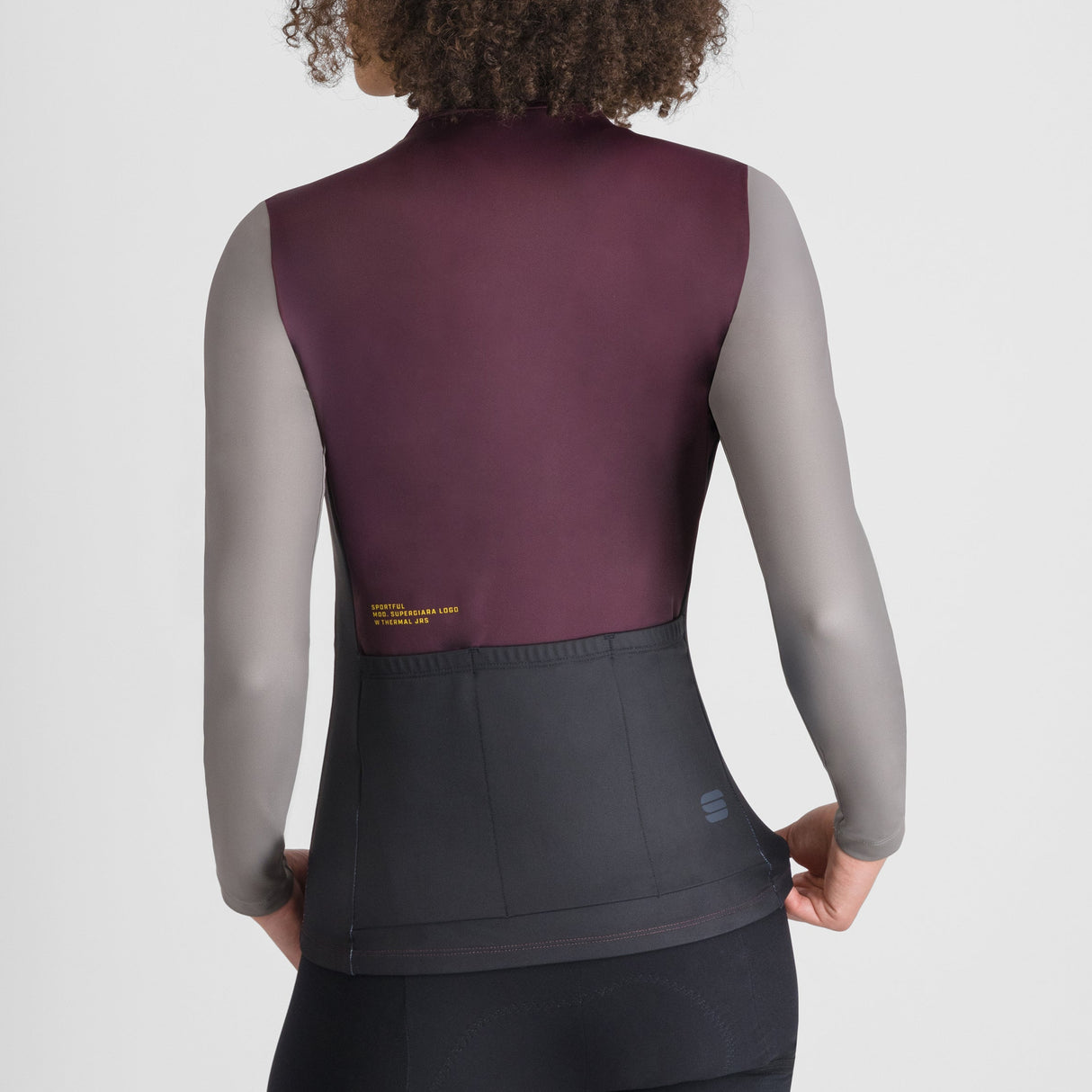 Maglia donna maniche lunghe Sportful Supergiara Logo - Bordeaux Sportful