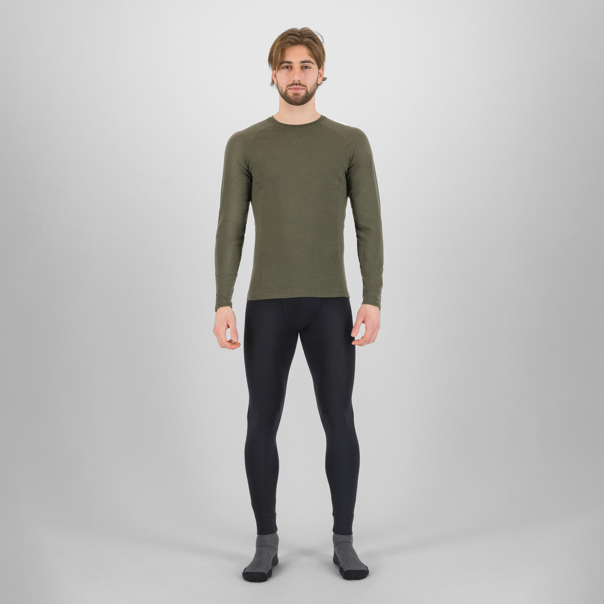 Maglia intima maniche lunghe Karpos Dinamico Merino 130 - Verde militare Karpos