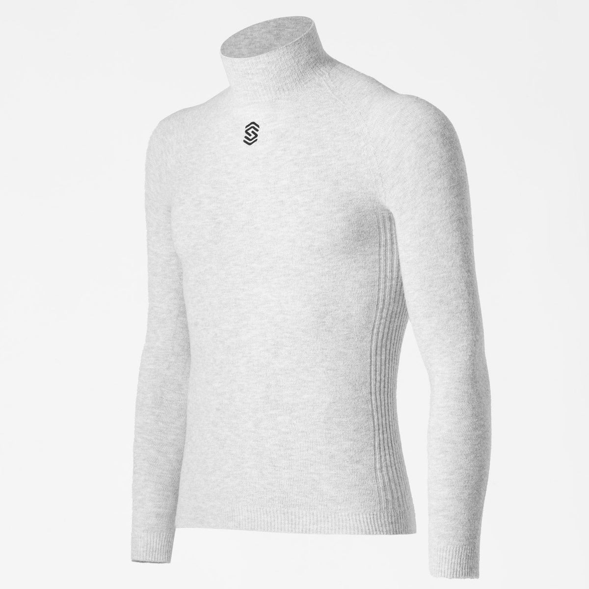 Maglia intima maniche lunghe Silverskin Core Warm collo alto - Grigio Silverskin