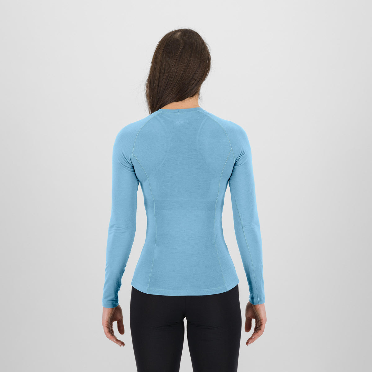 Maillot sous-vêtement à manches longues femme Karpos Dinamico Merino 130 - Bleu clair