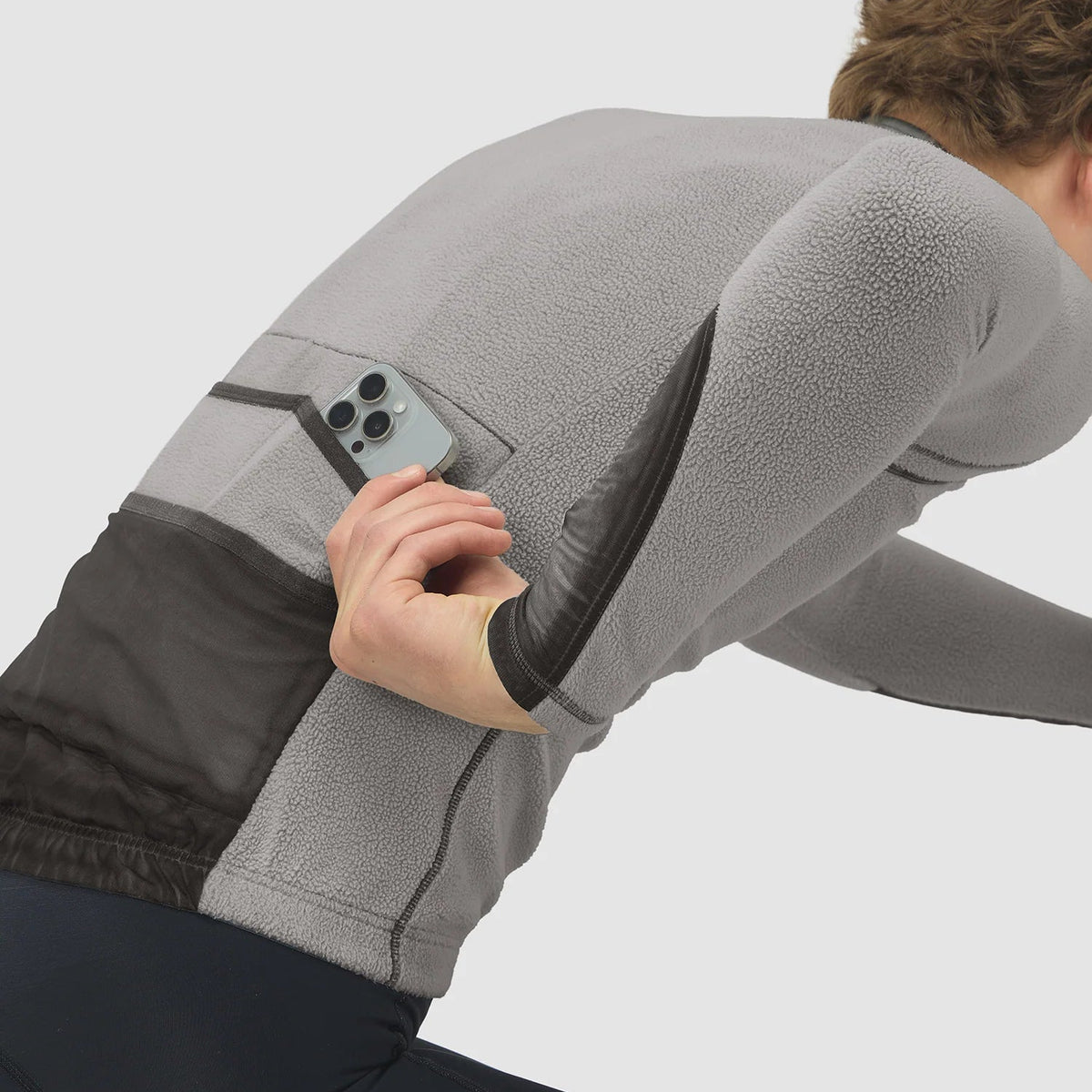 Maglia maniche lunghe Cafe du Cycliste Emilie - Antracite Café du Cycliste