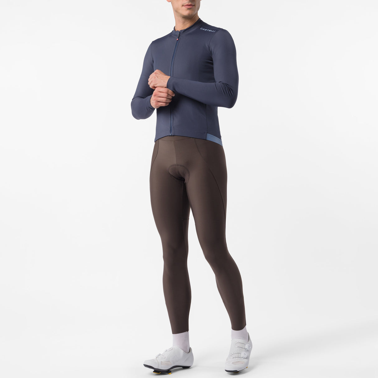 Maglia maniche lunghe Castelli Espresso Thermal 2 - Blu scuro Castelli