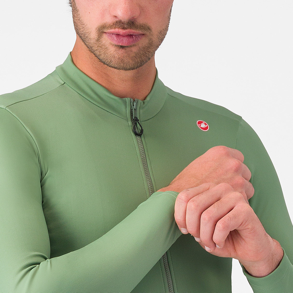 Maglia maniche lunghe Castelli Espresso Thermal - Verde chiaro Castelli
