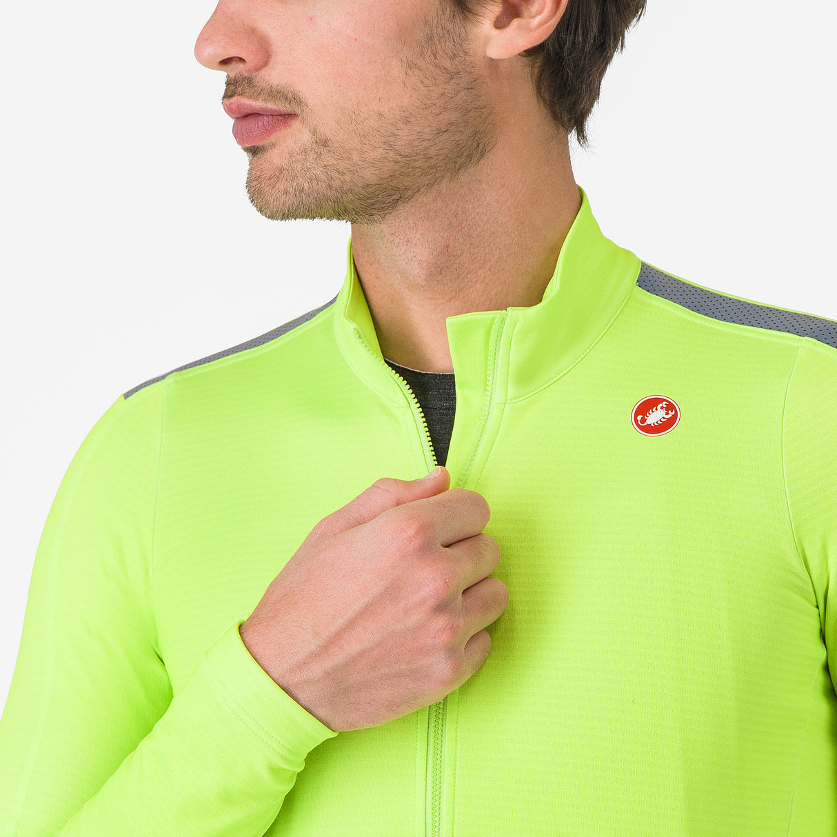 Maglia maniche lunghe Castelli Puro 4 - Giallo Castelli
