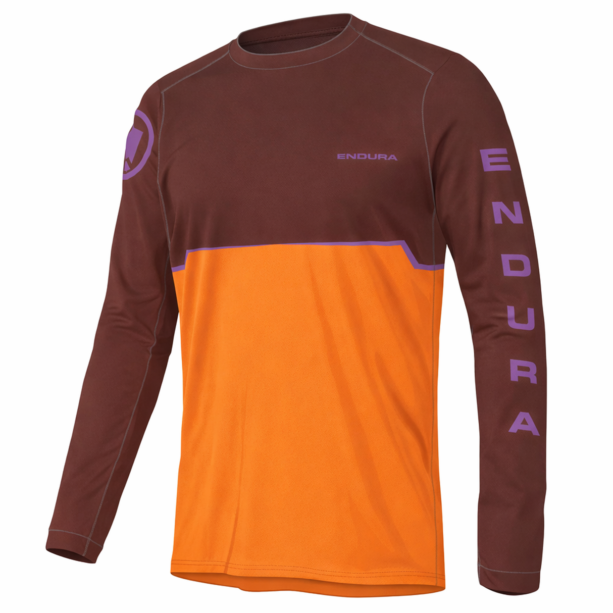 Maglia maniche lunghe Endura Core Printed - Bordeaux Endura