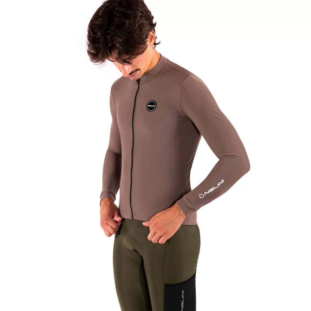 Maillot manga larga Nalini New Soft Wrap J1 - Brown Bark