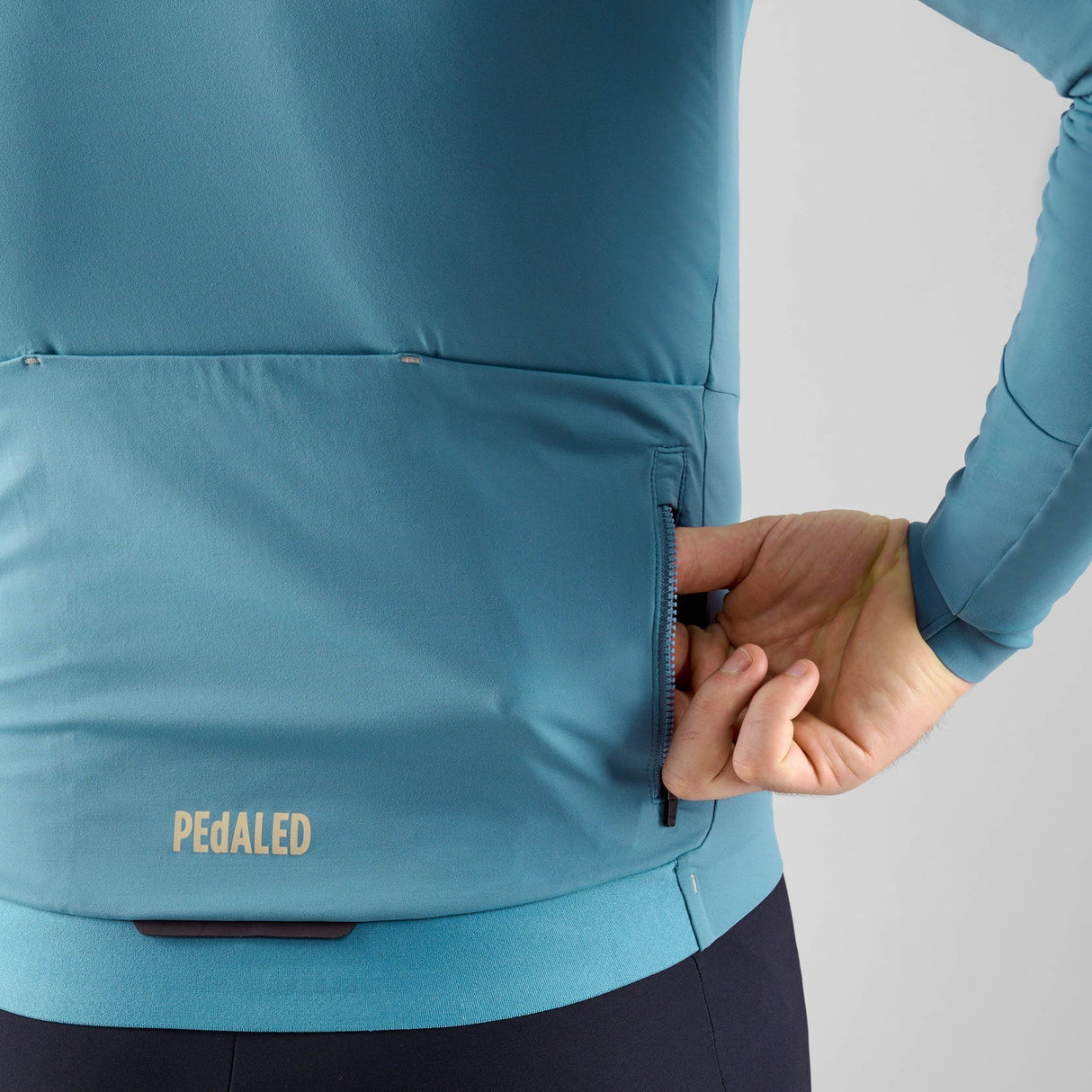 Maglia maniche lunghe Pedaled Element - Azzurro PEdALED