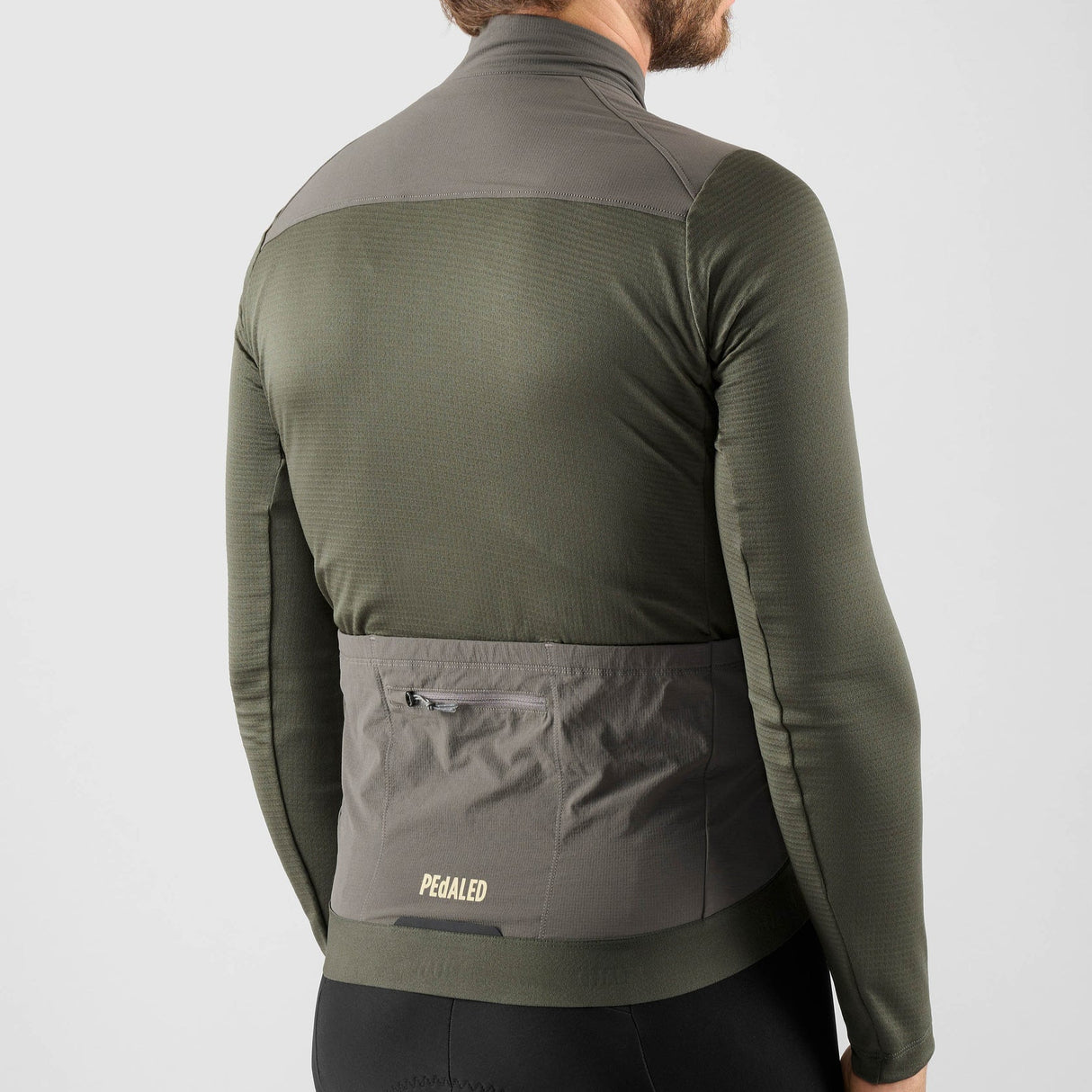 Maglia maniche lunghe Pedaled Odyssey Windblock Merino - Grigio PEdALED