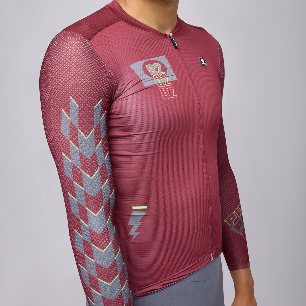Maglia maniche lunghe Pissei Thunder - Bordeaux Pissei