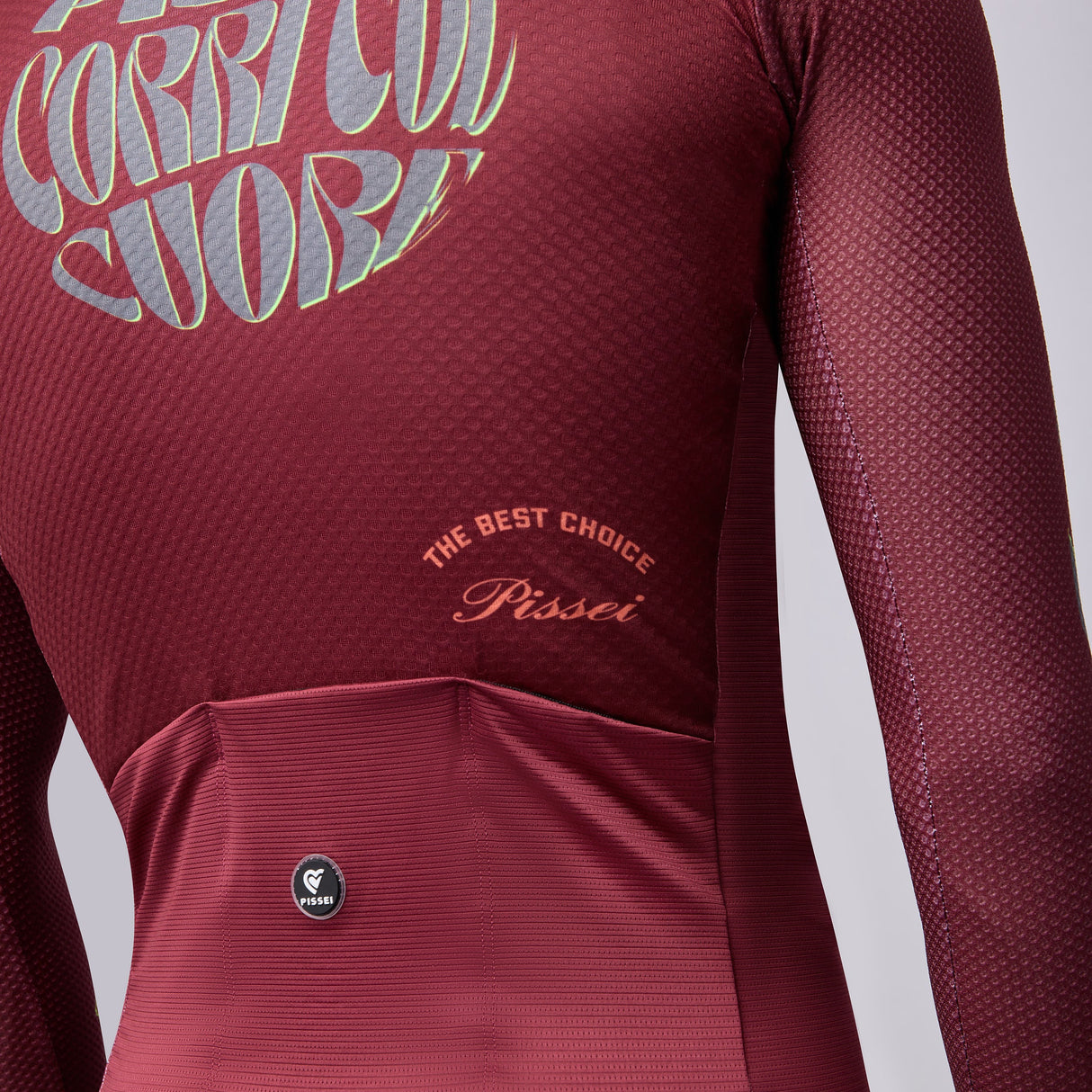 Maglia maniche lunghe Pissei Thunder - Bordeaux Pissei