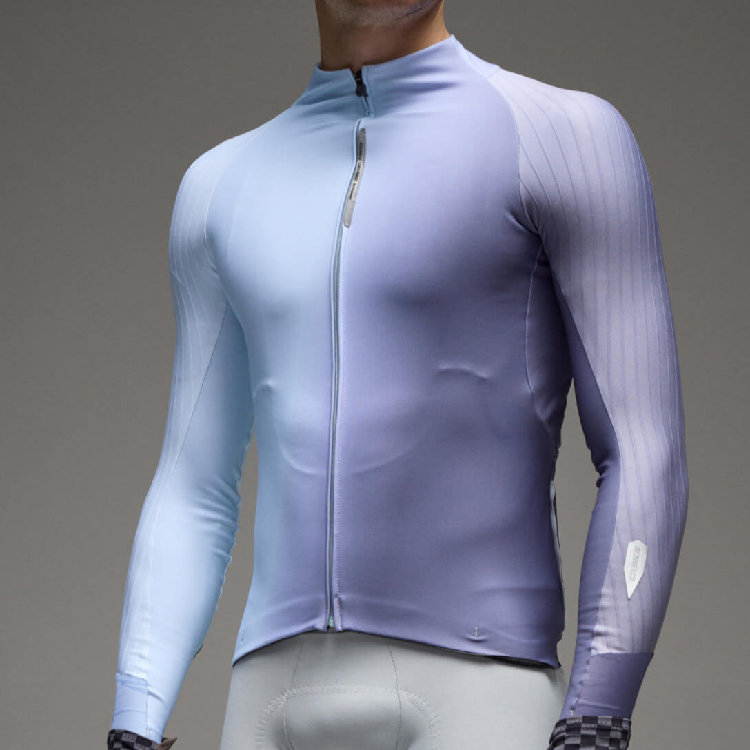 Maglia maniche lunghe Q36.5 Gregarius Hybrid Big Fade - Blu Q36.5