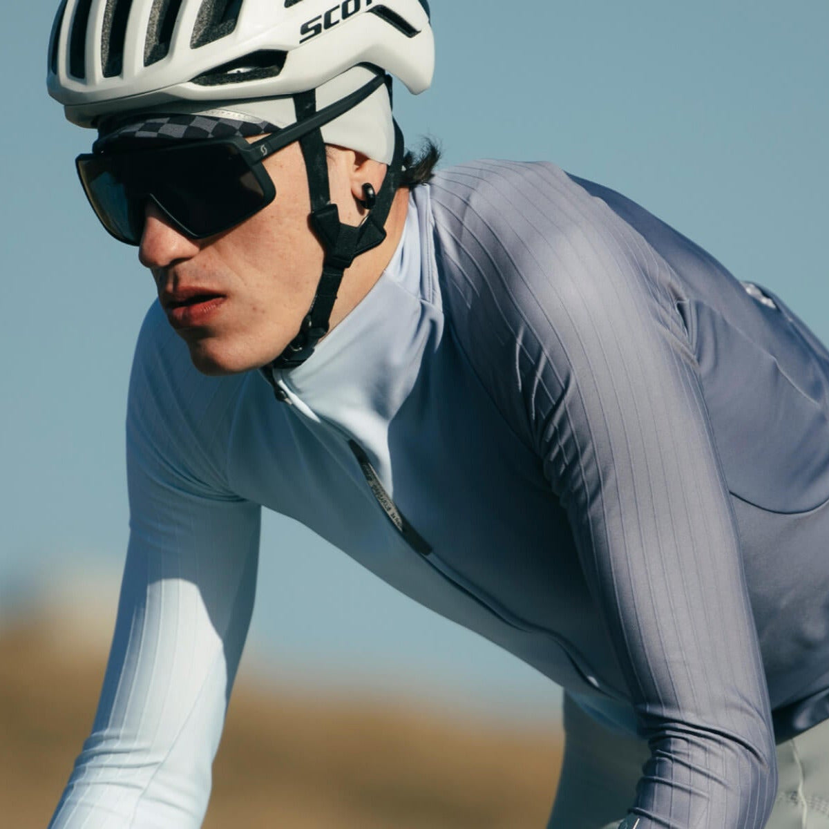 Maglia maniche lunghe Q36.5 Gregarius Hybrid Big Fade - Blu Q36.5