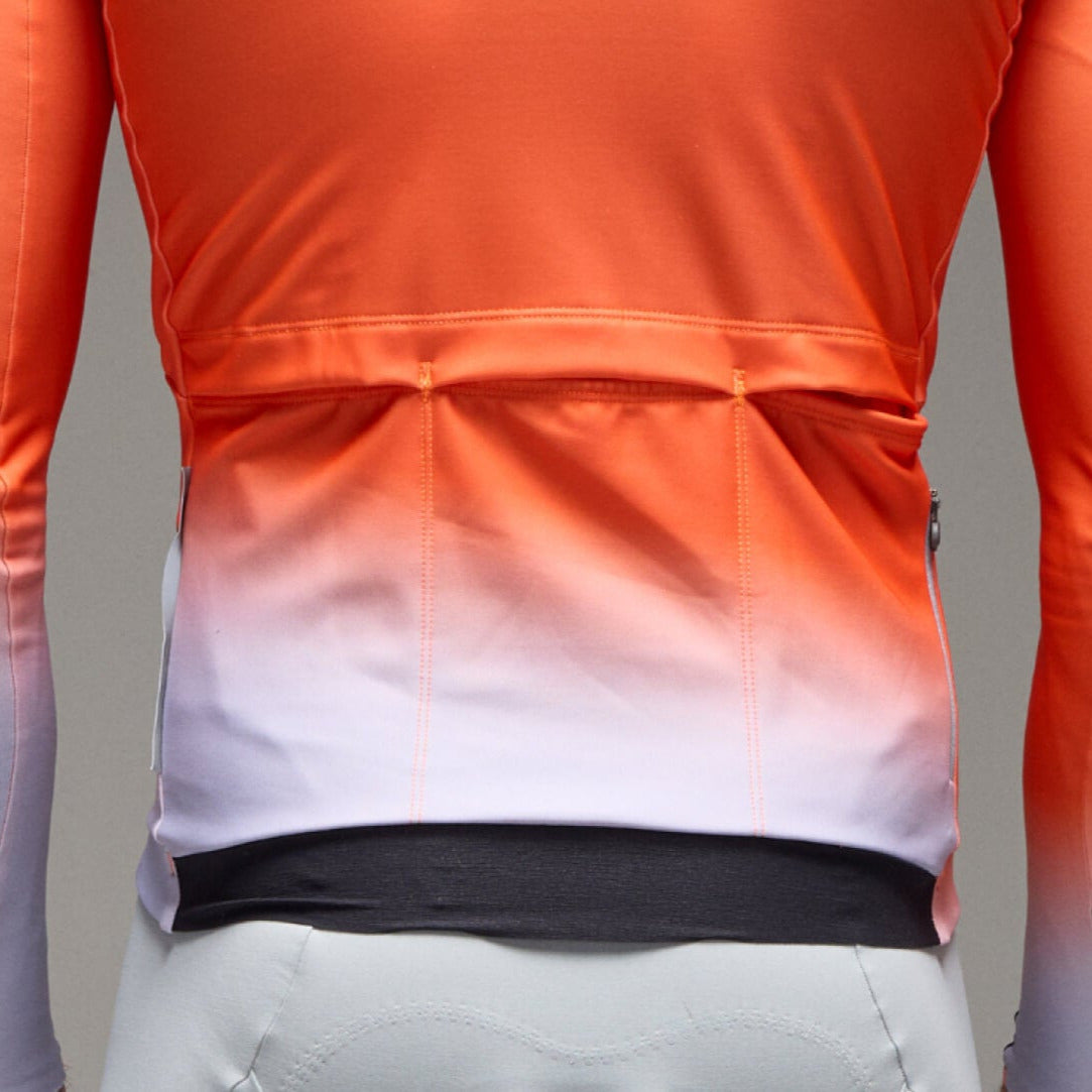 Maglia maniche lunghe Q36.5 Gregarius Hybrid Collar Fade - Orange Q36.5