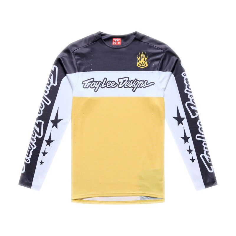 Maglia maniche lunghe Troy Lee Designs Yo Moto - Nero Giallo Troy Lee Designs
