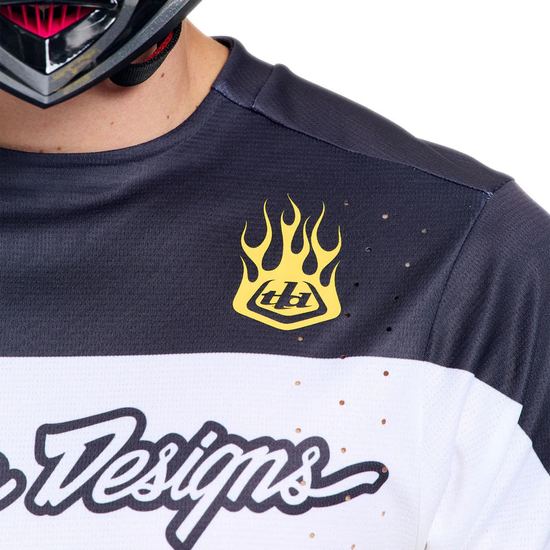Maglia maniche lunghe Troy Lee Designs Yo Moto - Nero Giallo Troy Lee Designs