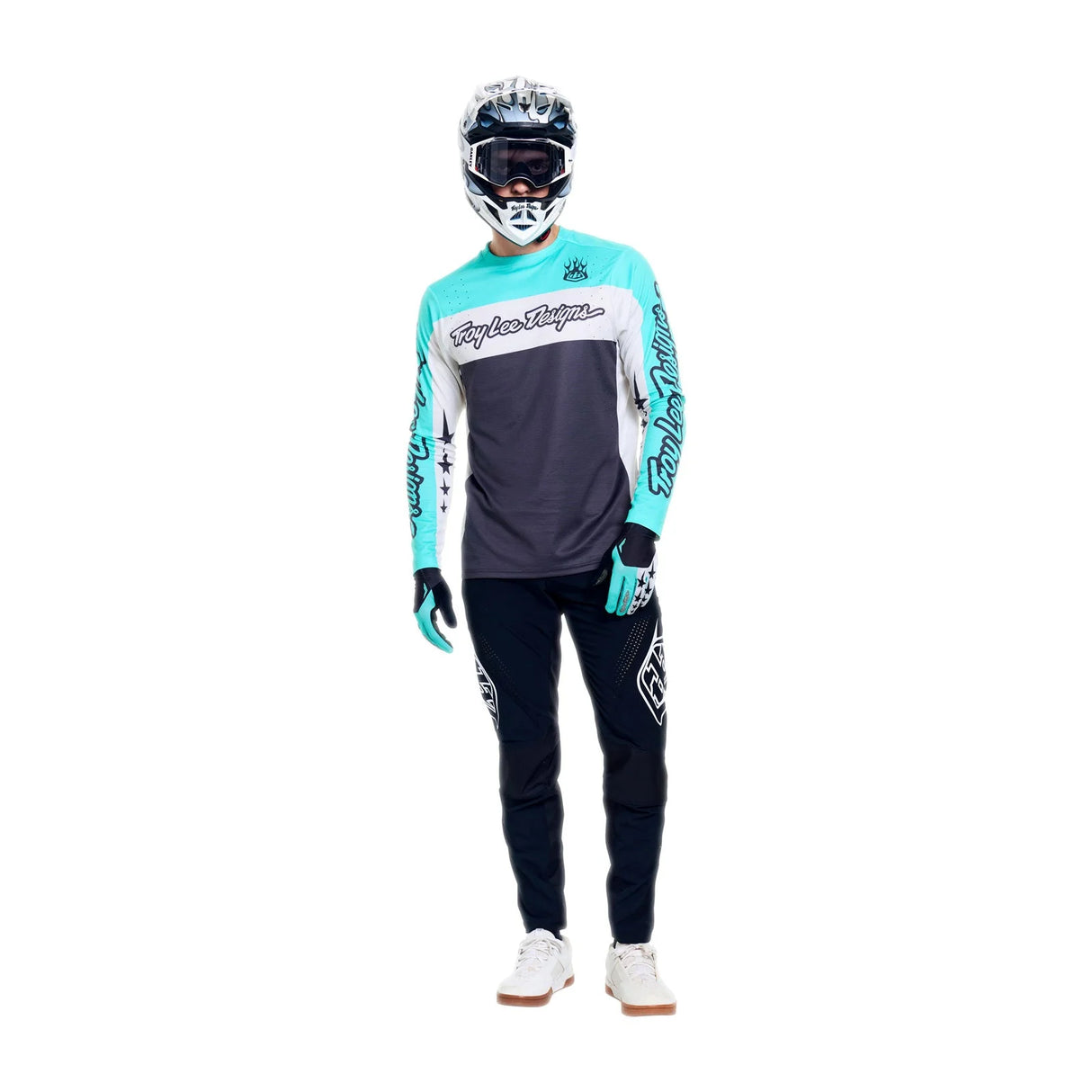 Jersey Troy Lee Designs Yo Moto long-sleeve - Black/Blue