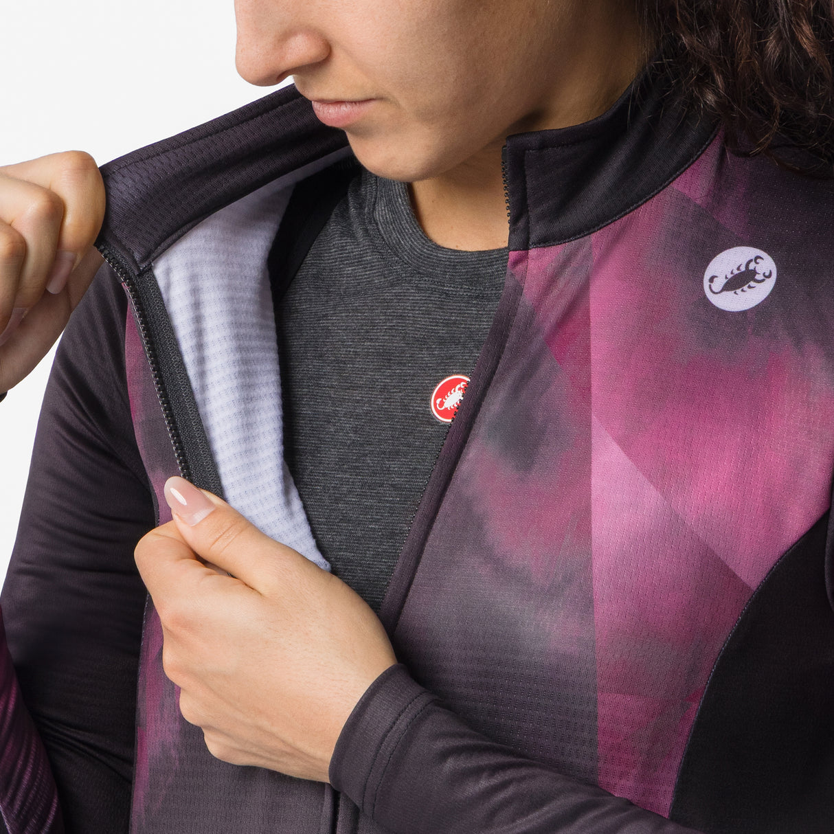 Castelli Prismatic frau langarmtrikot - Schwarz