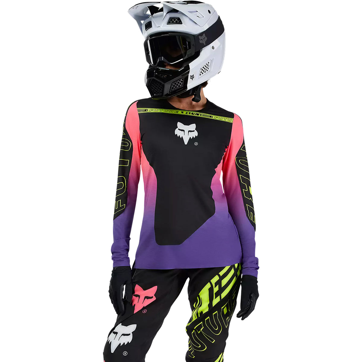 Maillot manches longues femme Fox Flexair Elevated Noir