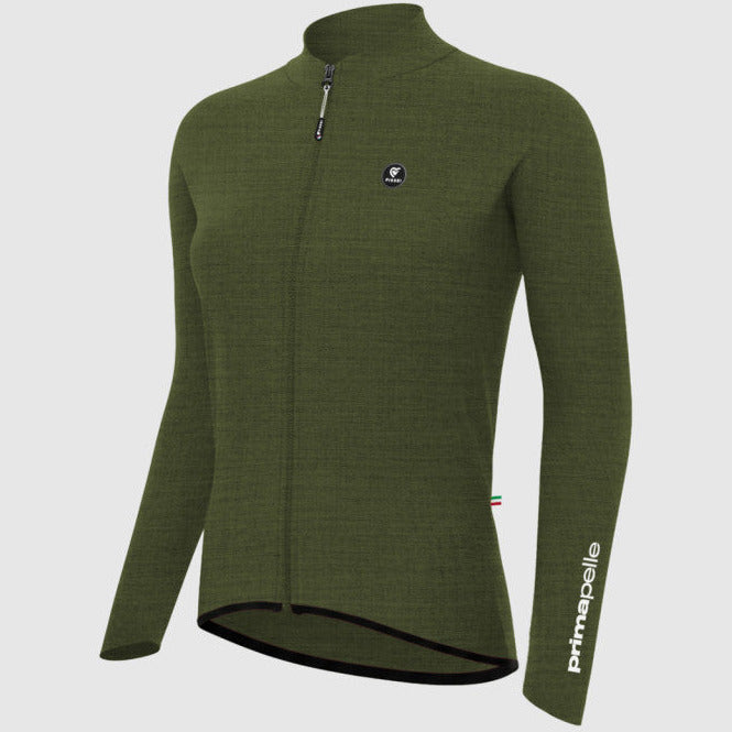 Maglia maniche lunghe donna Pissei Primapelle - Verde melange Pissei