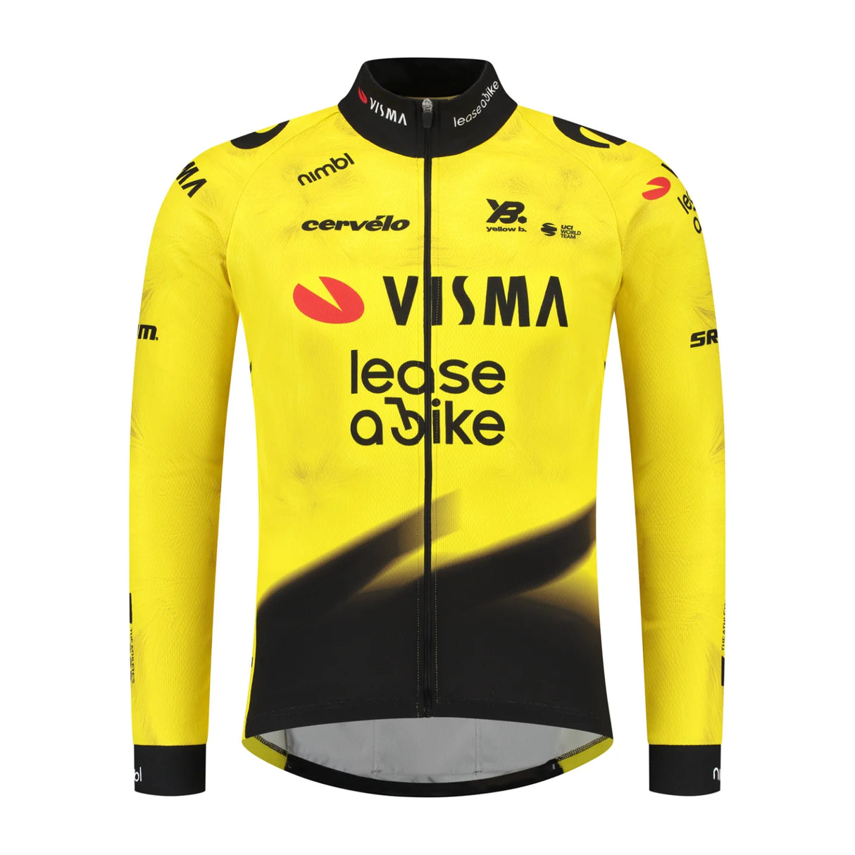 Jersey children’s long-sleeve Team Visma Lease a bike 2026 Yellow B.