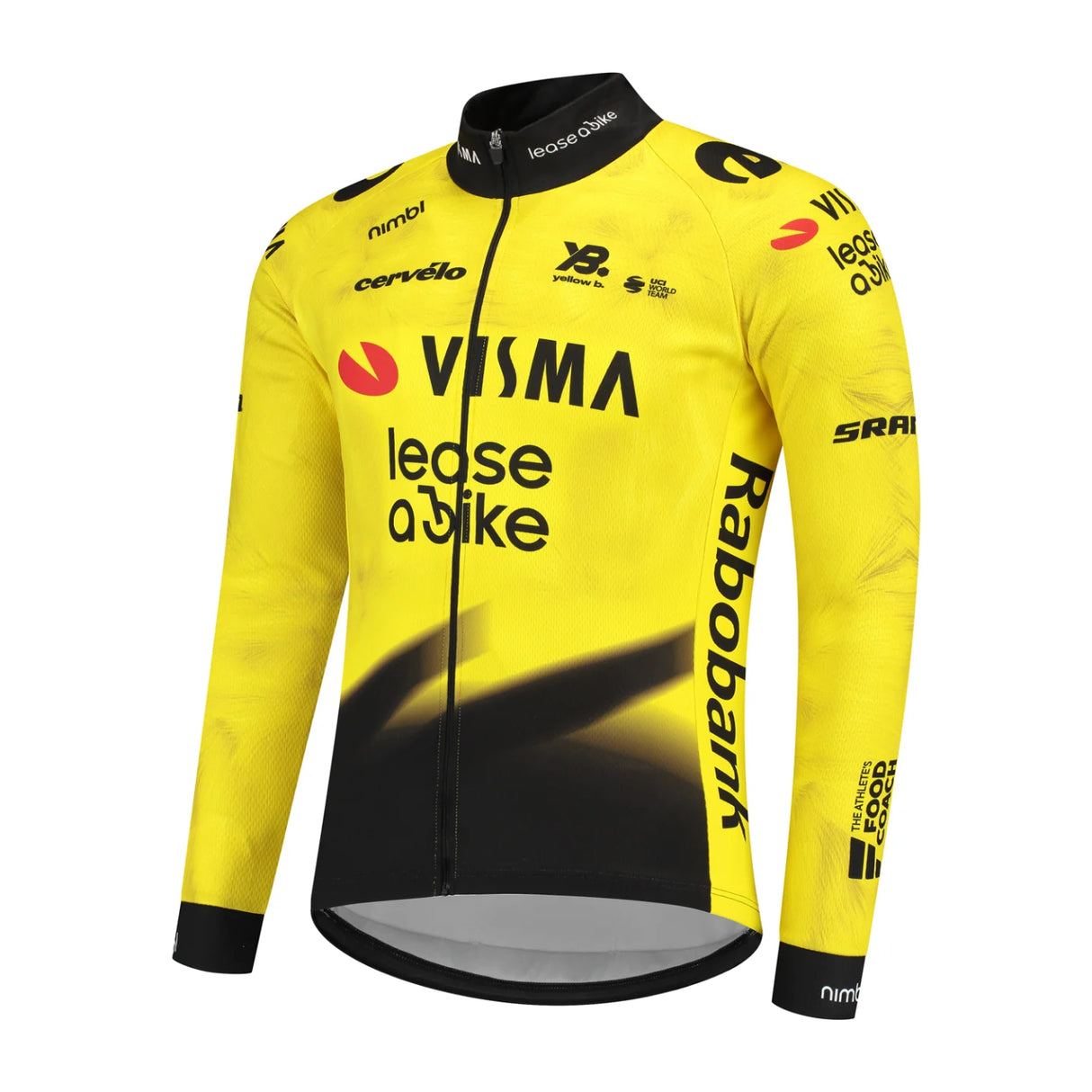 Jersey children’s long-sleeve Team Visma Lease a bike 2026 Yellow B.
