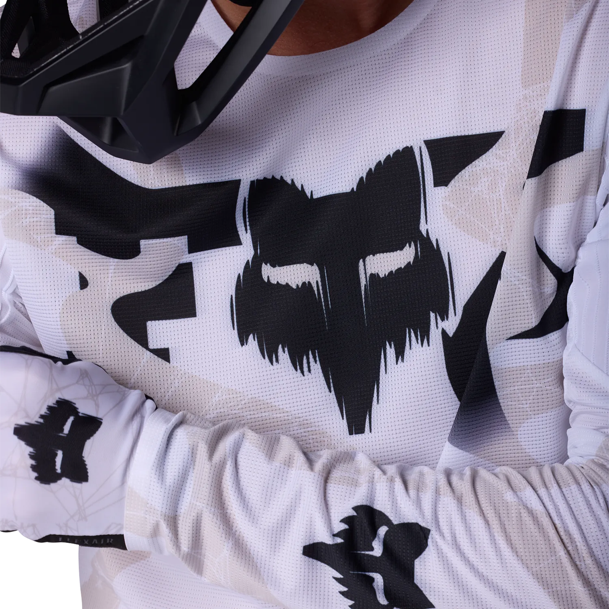 Maglia maniche lunghe mtb Fox Flexair Diffuse - Bianco Fox