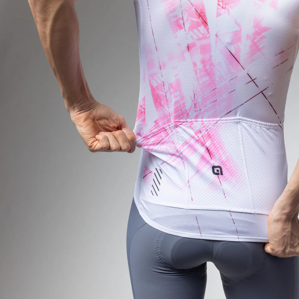 Maglia senza maniche Ale PR-E Mirror - Bianco rosa Ale