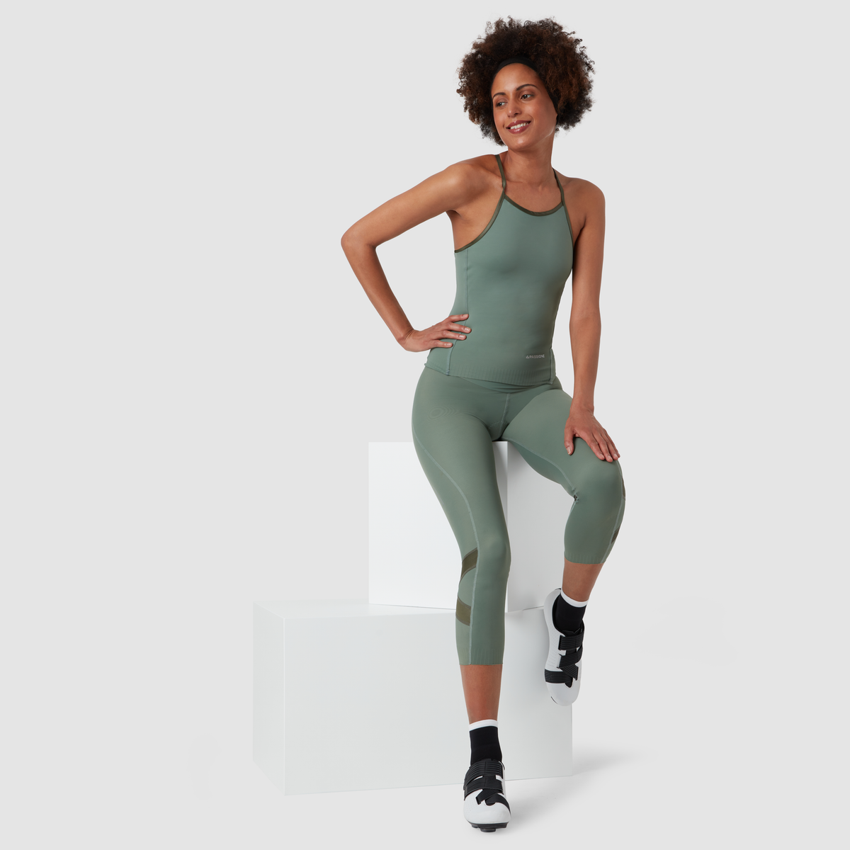 Maglia smanicata donna La Passione Flow - Verde militare La Passione